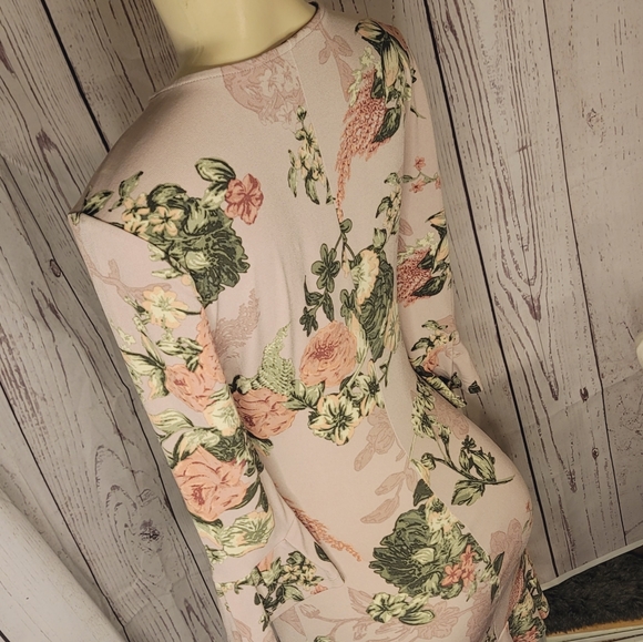 BCBG Surplice Rose Printed Mini Dress - Picture 5 of 12